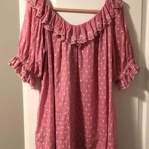 ISO Doen Chateau Nightgown in Pink Wildflower Embroidery